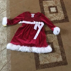 Red and white Christmas outfit for twins
